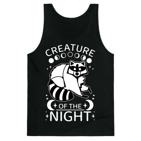 Creature Of The Night Raccoon Tank Top