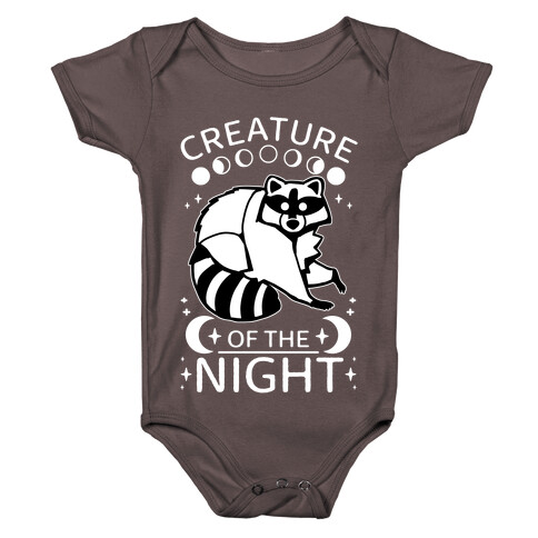 Creature Of The Night Raccoon Baby One-Piece