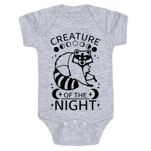 Creature Of The Night Raccoon Baby One-Piece