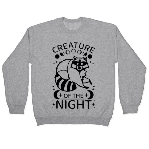 Creature Of The Night Raccoon Pullover