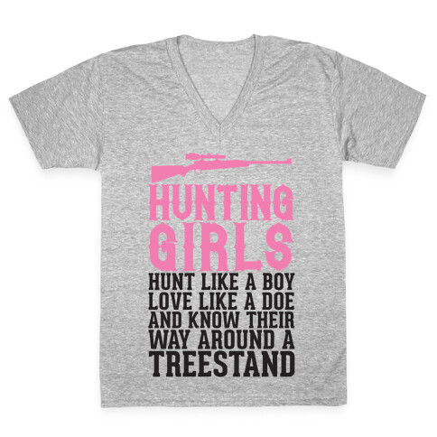 Hunting Girls V-Neck Tee Shirt