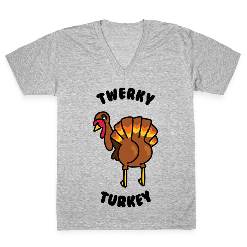 Twerky Turkey V-Neck Tee Shirt