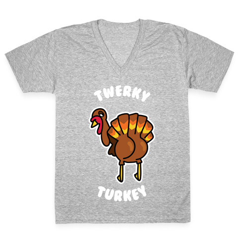 Twerky Turkey V-Neck Tee Shirt