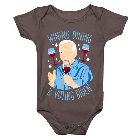 Wining Dining & Voting Biden Baby One-Piece