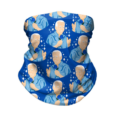 Blue Rose Biden Pattern Neck Gaiter