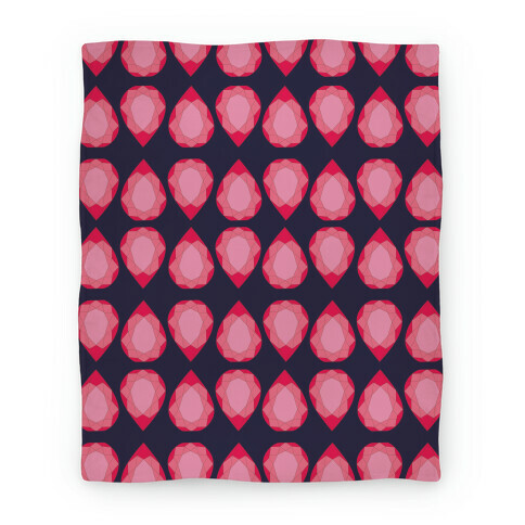 Pink Teardrop Gem Pattern Blanket