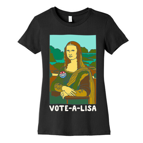 Vote-A-Lisa White Print Womens T-Shirt