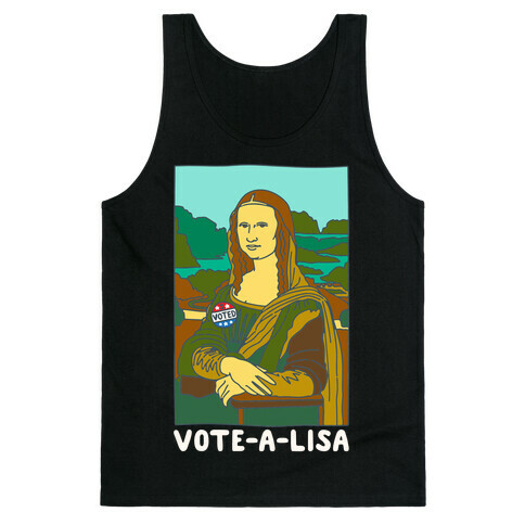 Vote-A-Lisa White Print Tank Top