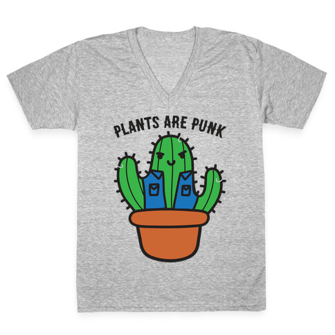 Plants Are Punk V-Neck Tee Shirt