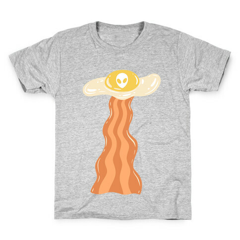 Bacon and Egg UFO Abduction  Kids T-Shirt