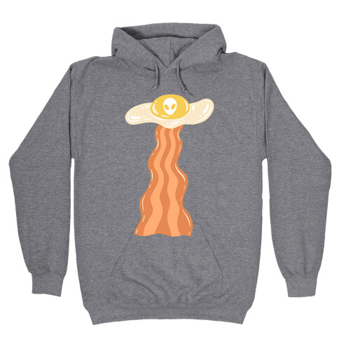 Bacon and Egg UFO Abduction  Hooded Sweatshirt