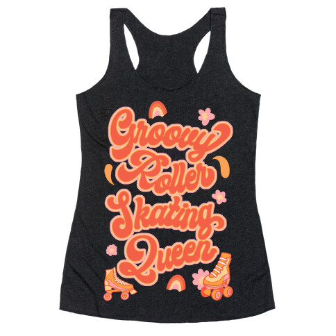 Groovy Roller Skating Queen Racerback Tank Top