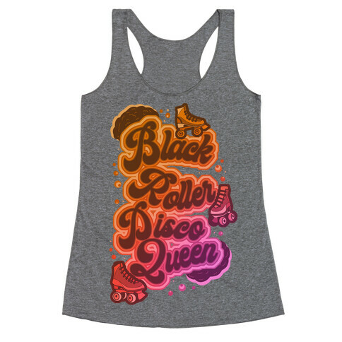 Black Roller Disco Queen Racerback Tank Top