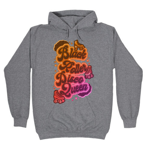 Black Roller Disco Queen Hooded Sweatshirt