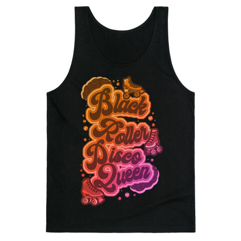 Black Roller Disco Queen Tank Top