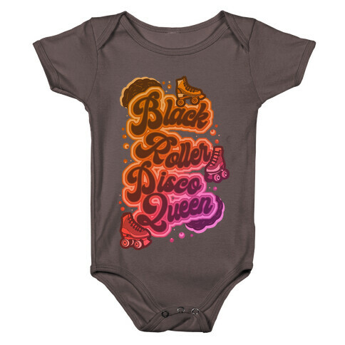 Black Roller Disco Queen Baby One-Piece