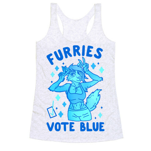 Furries Vote Blue Racerback Tank Top