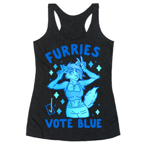 Furries Vote Blue Racerback Tank Top