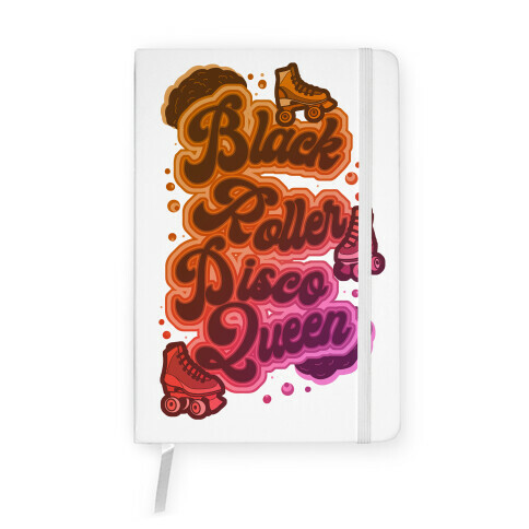 Black Roller Disco Queen Notebook