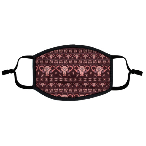 Uterus Sweater Pattern Flat Face Mask