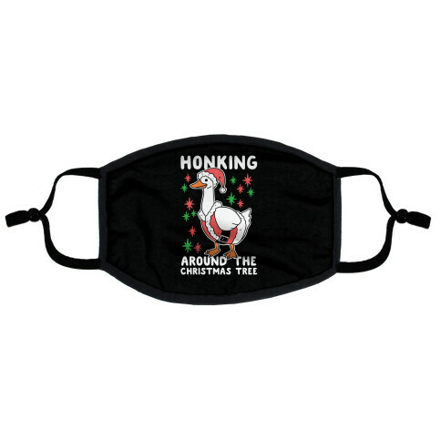 Honking Around the Christmas Tree  Flat Face Mask