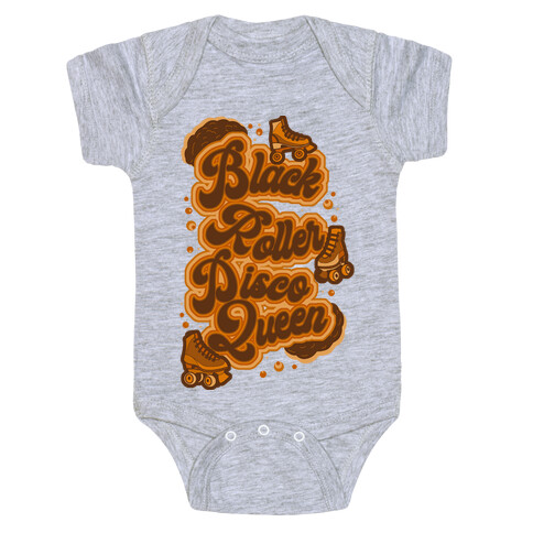 Black Roller Disco Queen Brown Baby One-Piece