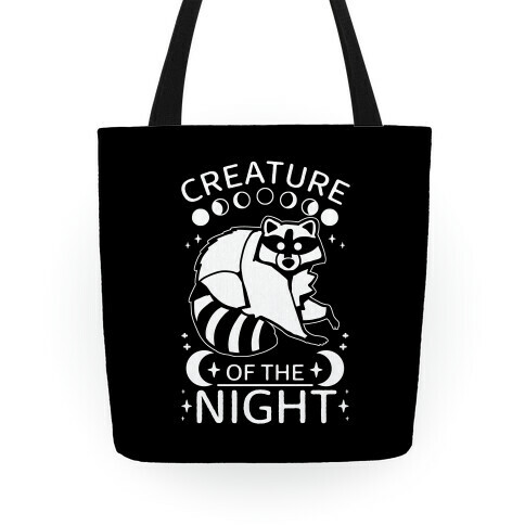 Creature Of The Night Raccoon Tote