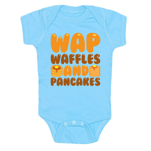 Waffles And Pancakes WAP Parody White Print Baby One-Piece