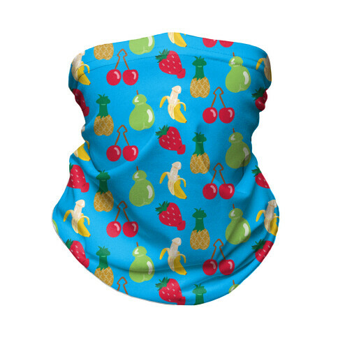 Phallic Fruit Pattern Neck Gaiter