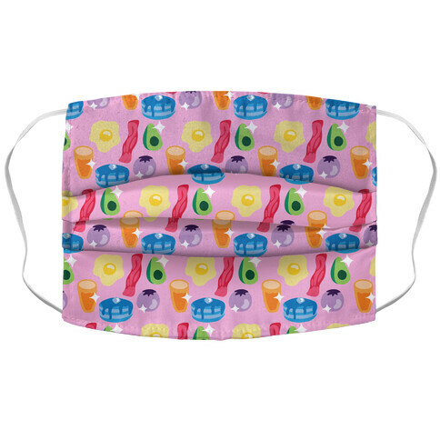 Gay Breakfast Pattern Accordion Face Mask