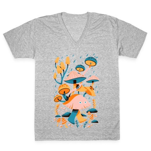 Mushroom Forest Spirits V-Neck Tee Shirt
