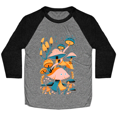 Mushroom Forest Spirits Baseball Tee