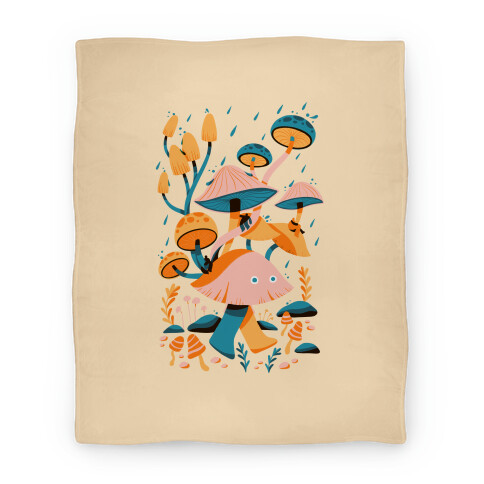 Mushroom Forest Spirits Blanket