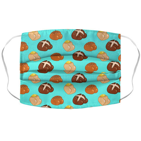 Butt Buns Pattern Accordion Face Mask