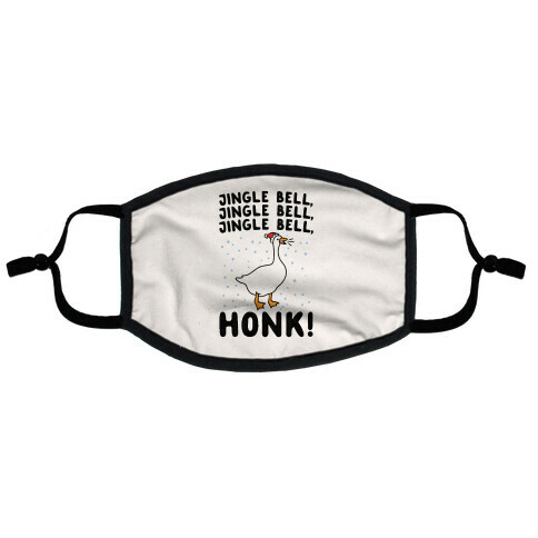 Jingle Bell Honk (Goose Parody) Flat Face Mask