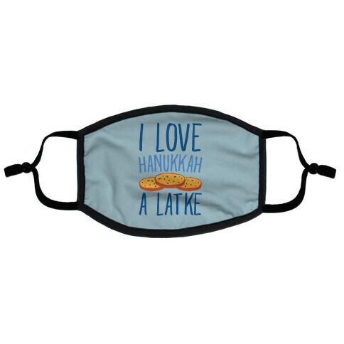 I Love Hanukkah A Latke Parody Flat Face Mask