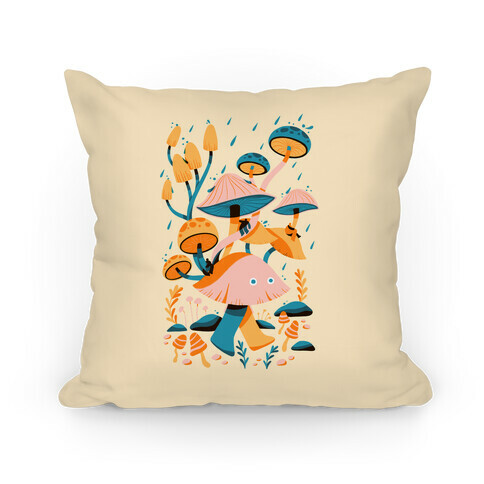 Mushroom Forest Spirits Pillow