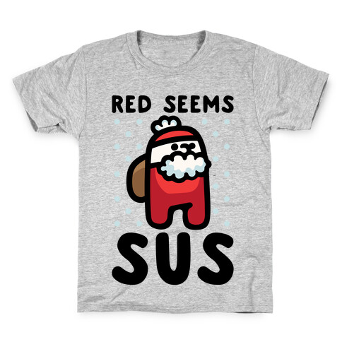 Red Seems Sus Santa Parody Kids T-Shirt