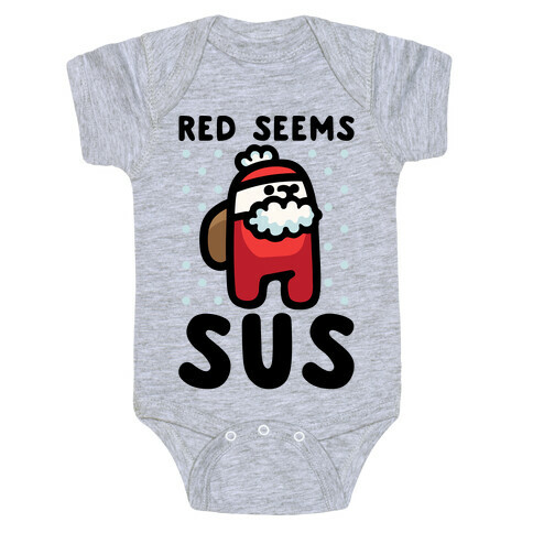 Red Seems Sus Santa Parody Baby One-Piece