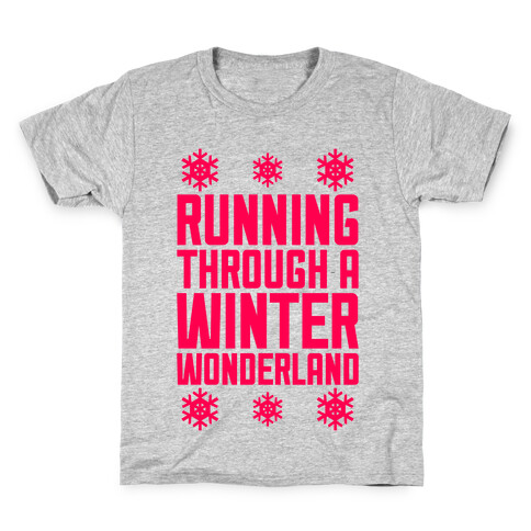 Running Through A Winter Wonderland Kids T-Shirt