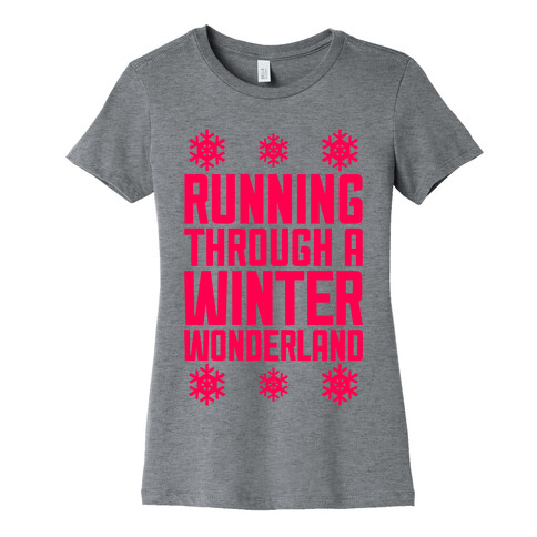 Running Through A Winter Wonderland Womens T-Shirt