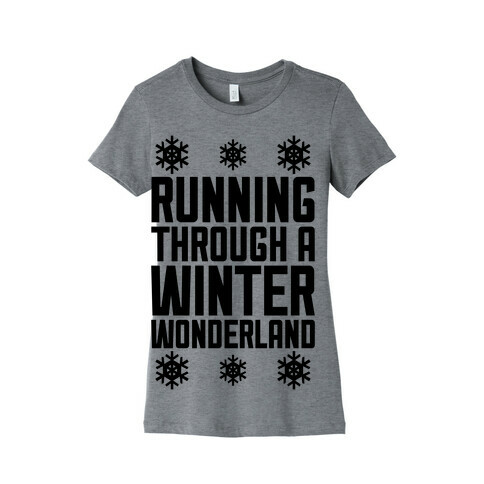 Running Through A Winter Wonderland Womens T-Shirt