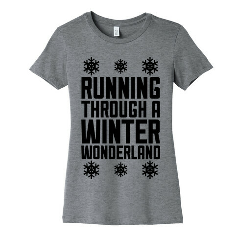 Running Through A Winter Wonderland Womens T-Shirt