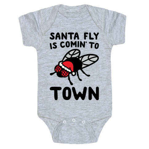 Santa Fly Is Coming To Town  Baby One-Piece