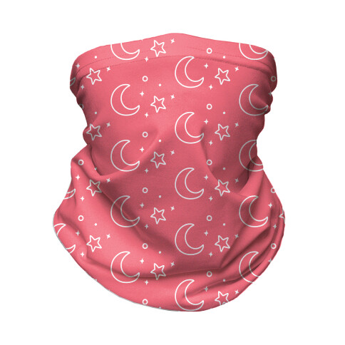 Coral Night Sky Neck Gaiter