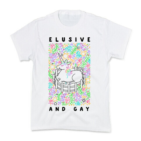 Elusive And Gay Unicorn  Kids T-Shirt