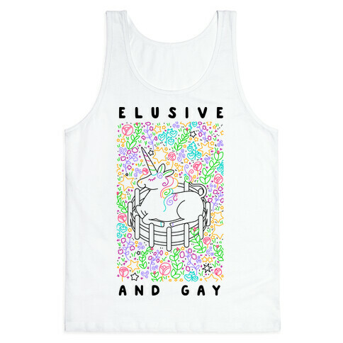 Elusive And Gay Unicorn  Tank Top