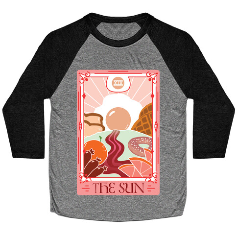 The Sun Breakfast Tarot Baseball Tee