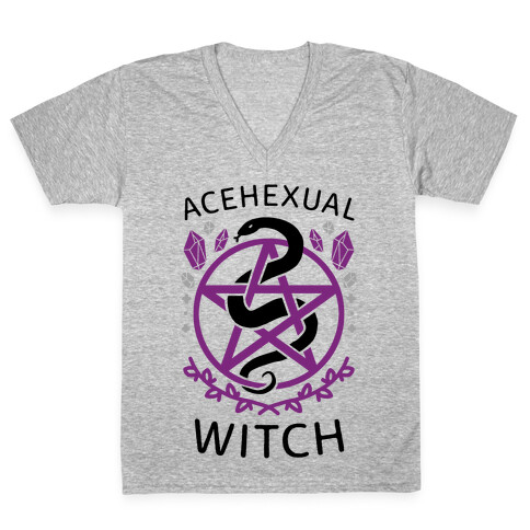 Acehexual Witch V-Neck Tee Shirt