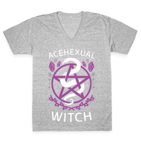 Acehexual Witch V-Neck Tee Shirt